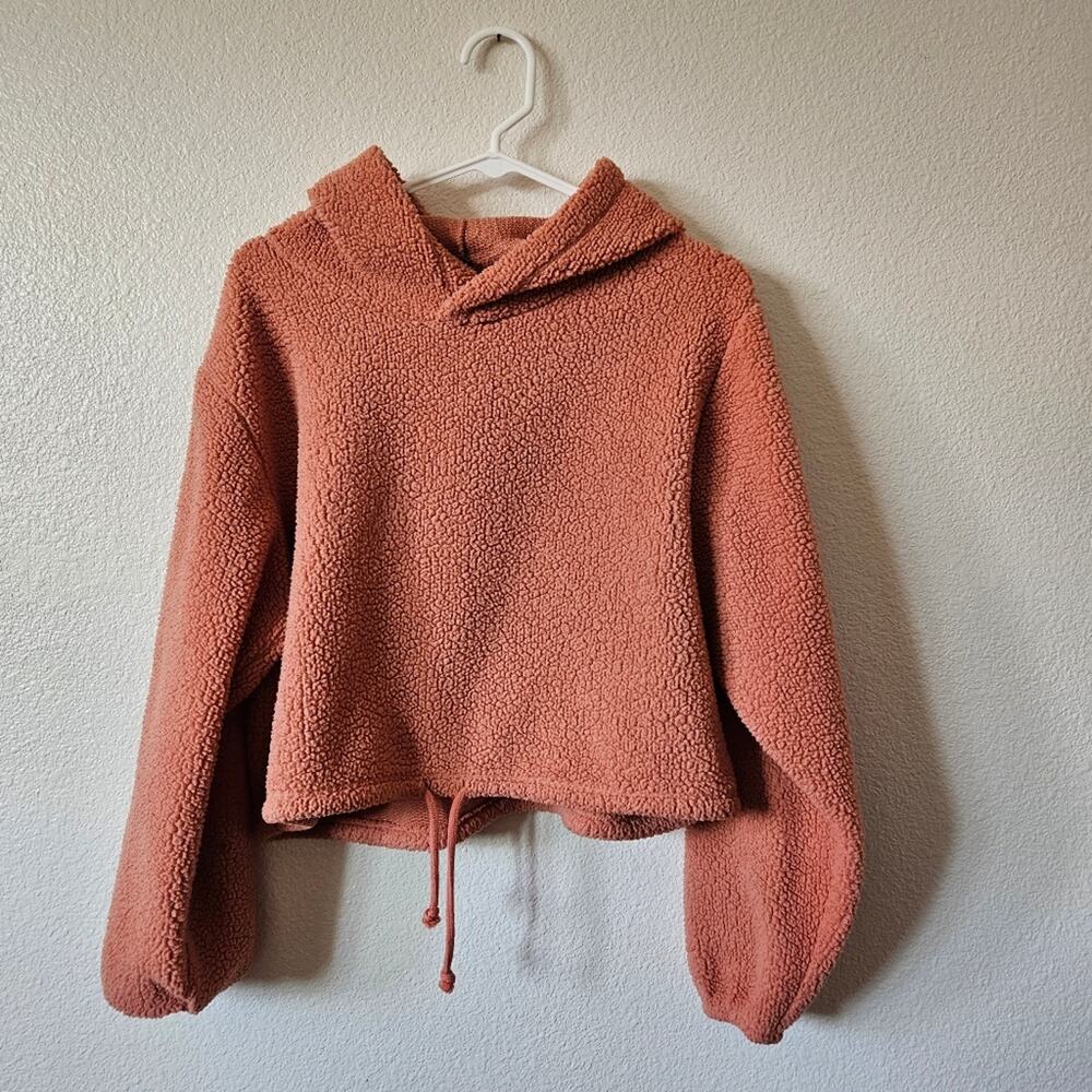 Wild Fable Tops Womens Wild Fabe Burnt Orange Fleece Pullover Sherp Size…